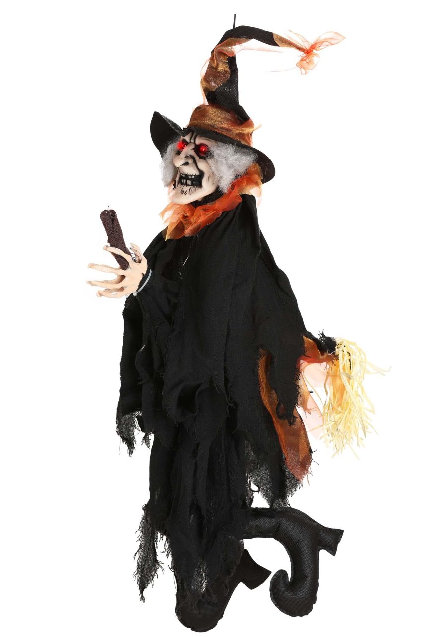 3 Foot Kicking Witch Animated Decoration