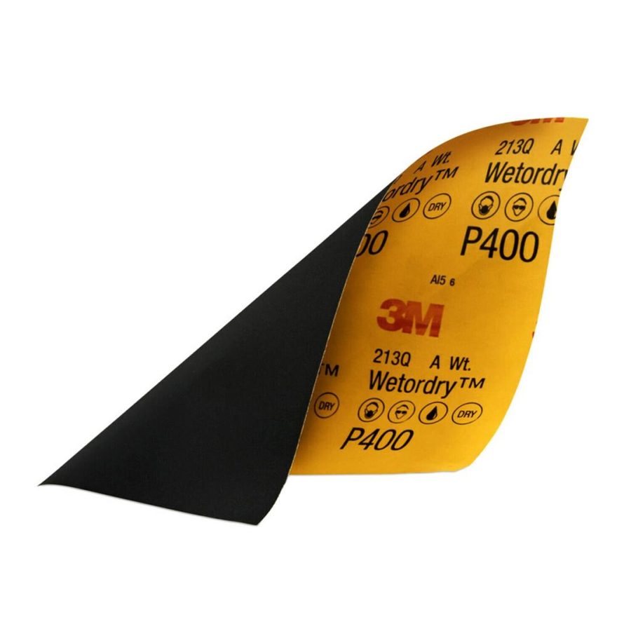 3M 32038 Wetordry Sandpaper, 400 Grit, 9 inch x 11 inch, 5 sheets per pack