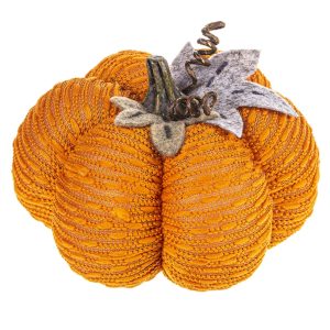 4.5 Stuffed Orange Pumpkin Decoration