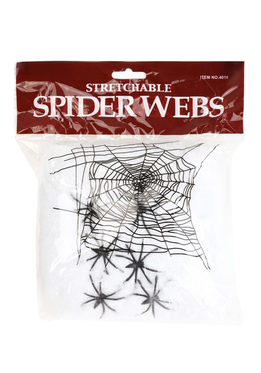 400 Square Foot White Spider Web Decoration