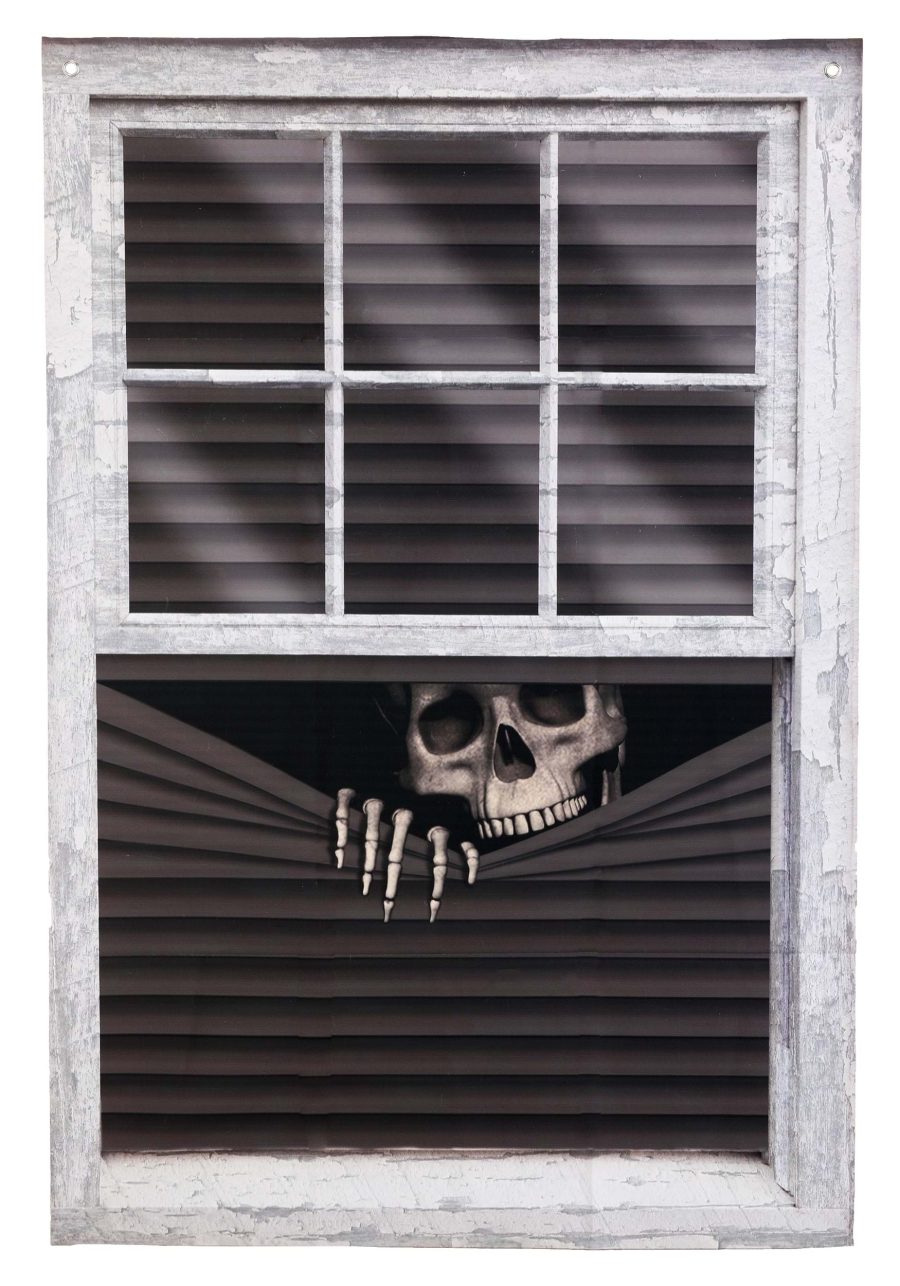 47 Peeking Skeleton Curtain Decoration