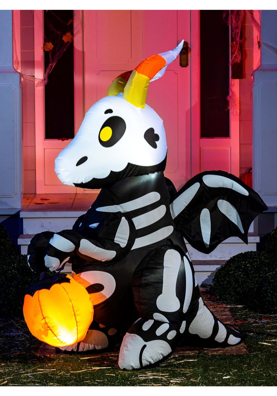 5FT Cute Skeleton Dragon Inflatable Decoration