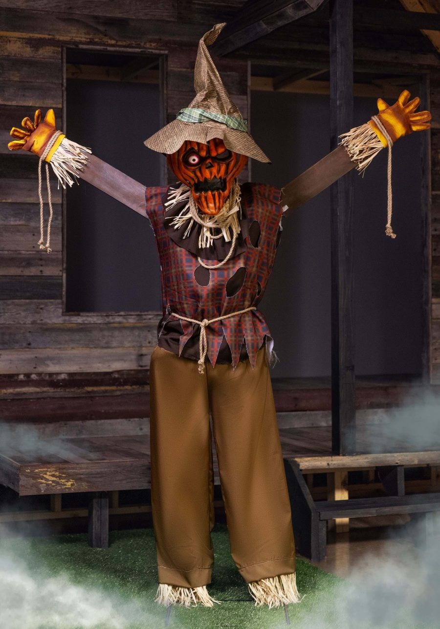 5FT Pumpkin Scarecrow Animatronic Decoration