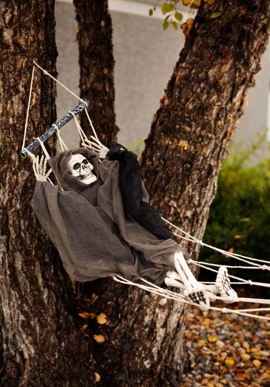 64-Inch Lazy Bones Hammock Reaper Decoration