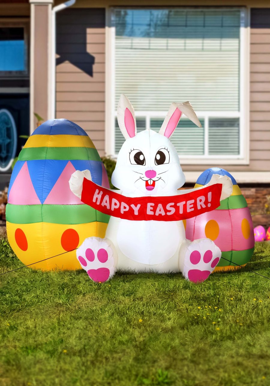 6FT Happy Easter Bunny Inflatable Decoration