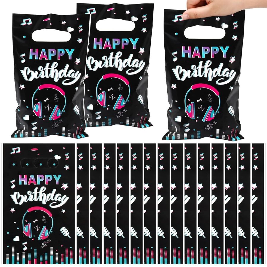 80 Pieces Music Party Bags Music Birthday Goodie Bags Disco Music Treat Bags Mus