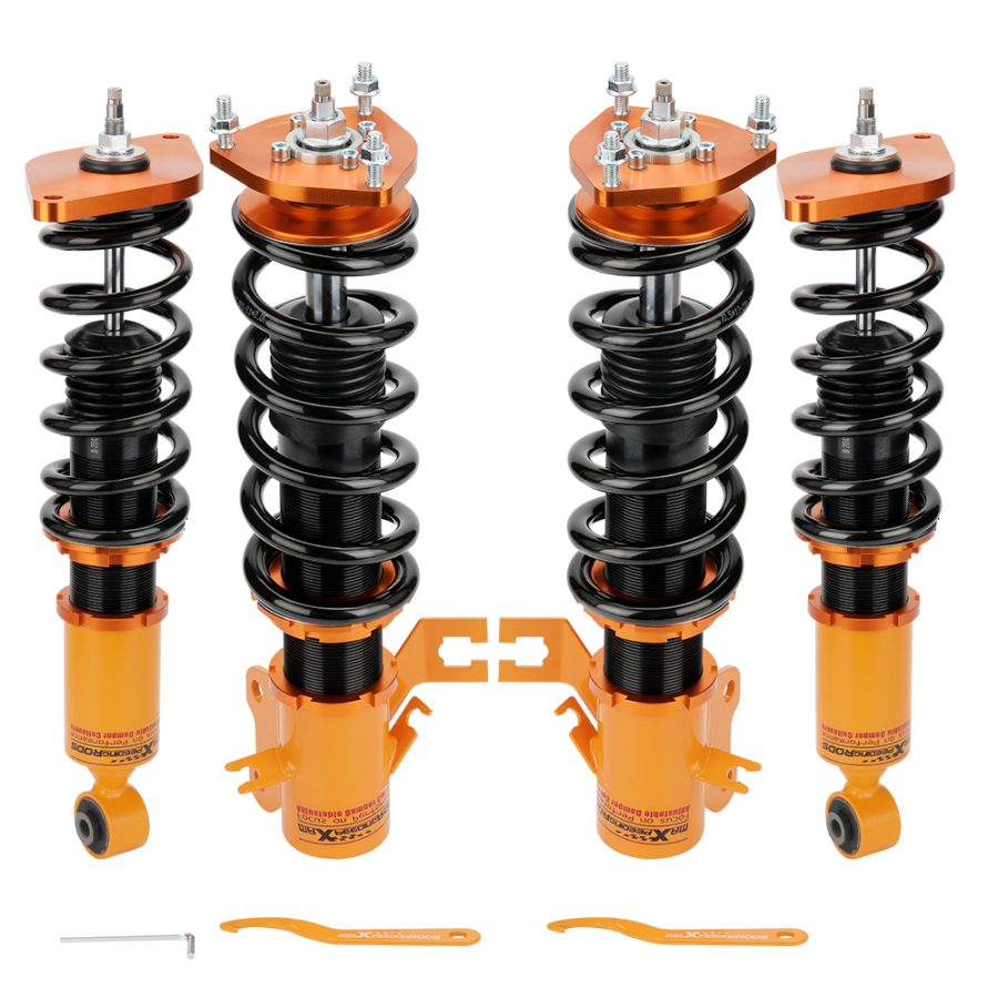 Absorbers Coilovers Kits 24-Steps Adj. Damper compatible for nissan sentra coilovers B15 00 -06 Strut lowering kit