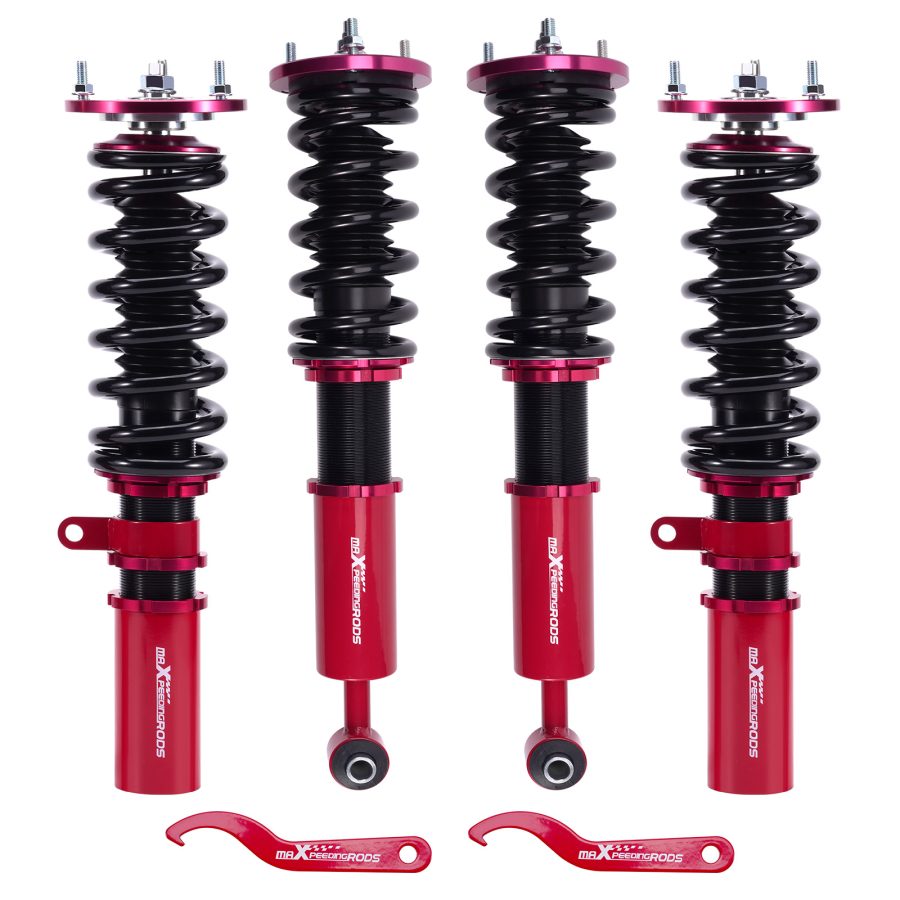 Adjustable Height Red Coilovers Suspension Kits Compatible for BMW 5 series E60 2004-2010 Sedan RWD lowering kit