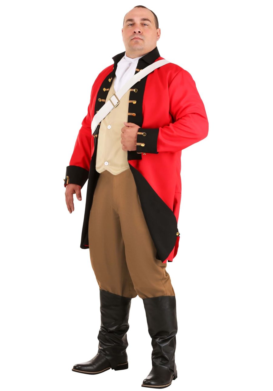 Adult British Red Coat Plus Size Costume