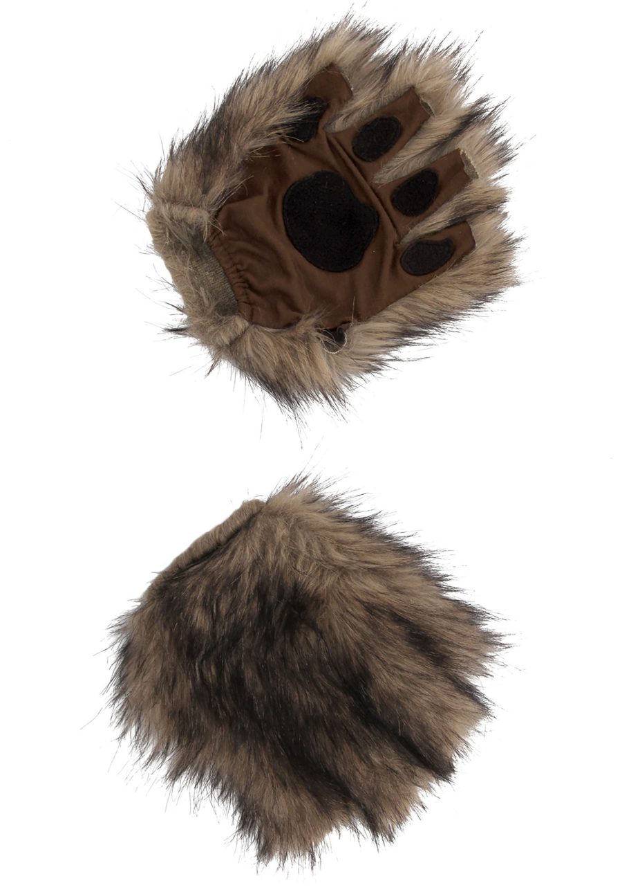 Adult Brown Fingerless Paws