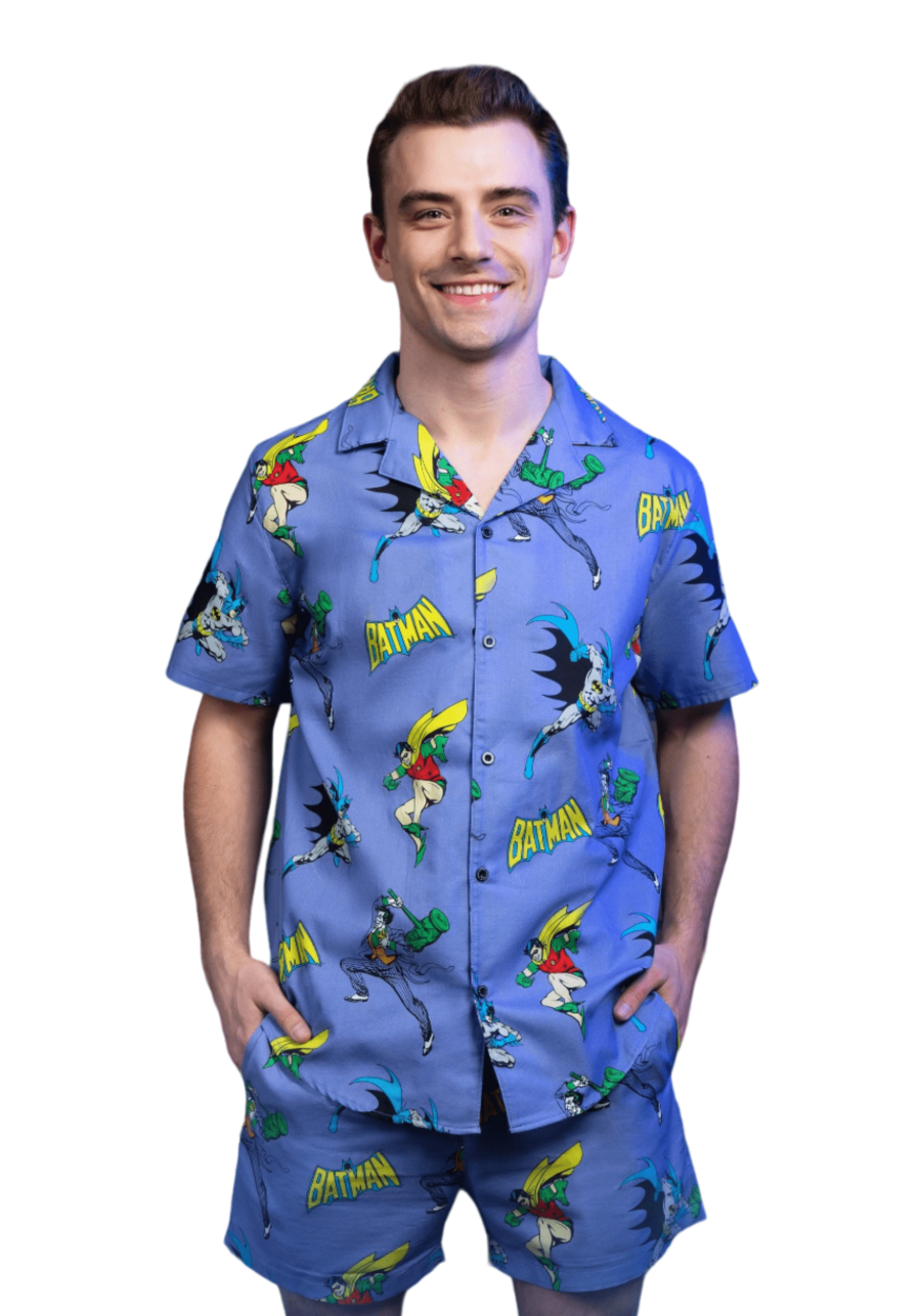 Adult Cakeworthy Batman Co-ord Button Up Shirt