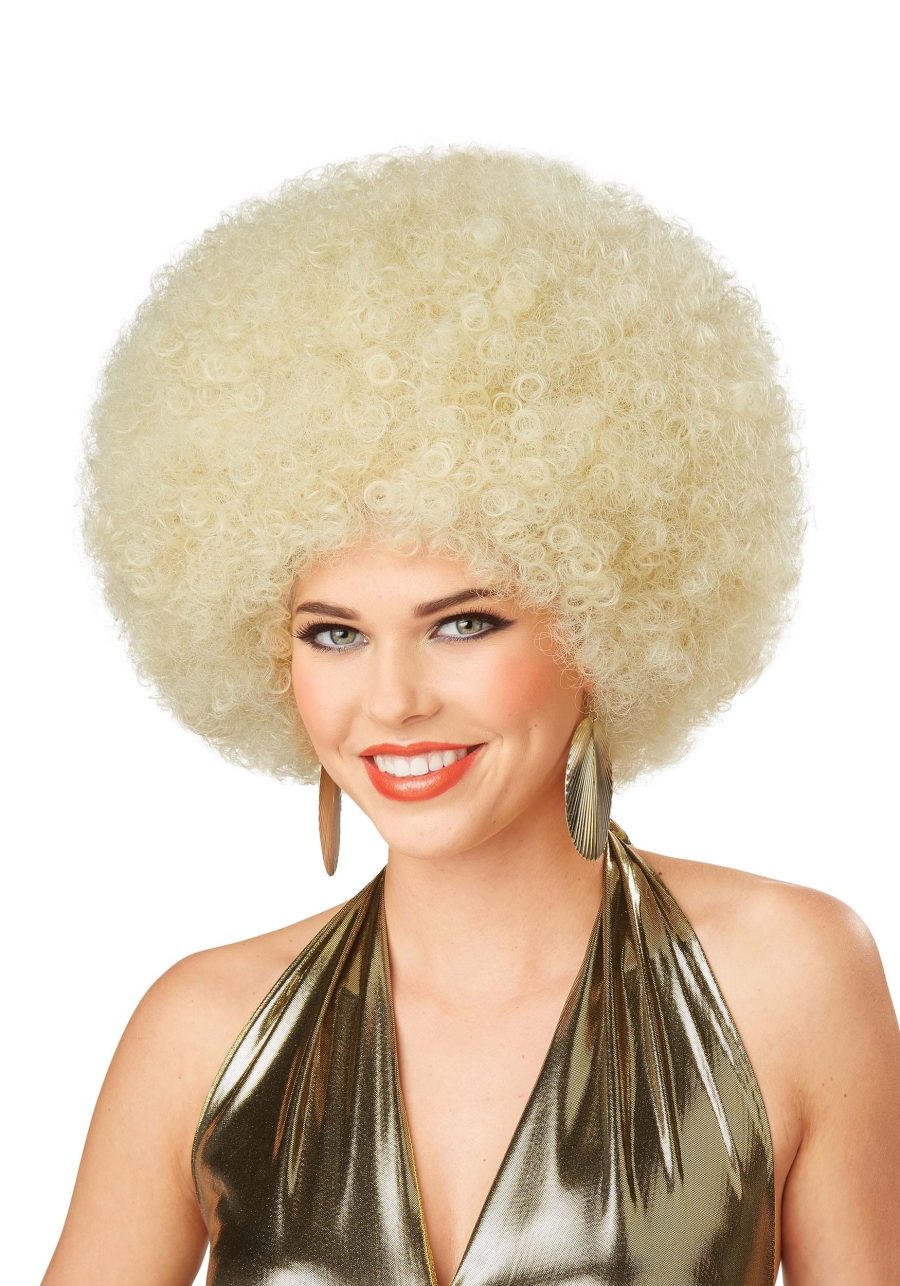 Adult Deluxe Blonde Afro Wig