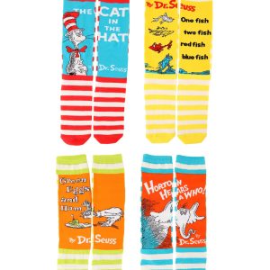 Adult Dr. Seuss Book Cover Socks Set