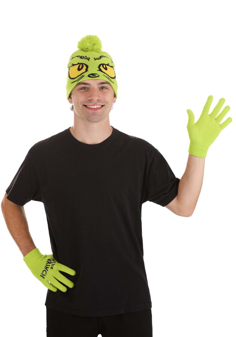 Adult Grinch Hat & Gloves Set