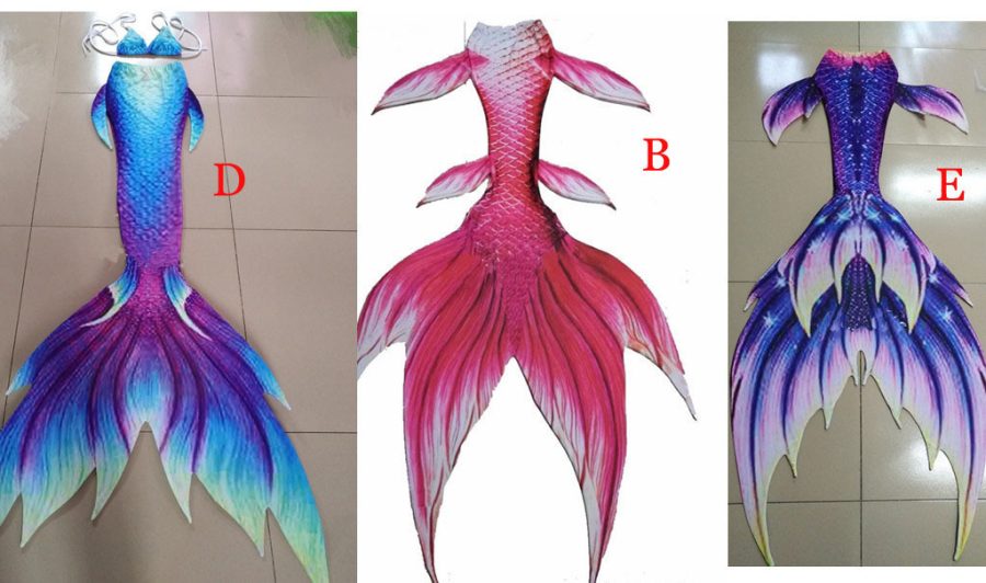 Adult Kids Customized Mermaid Tail Swimming Cosplay Costumes