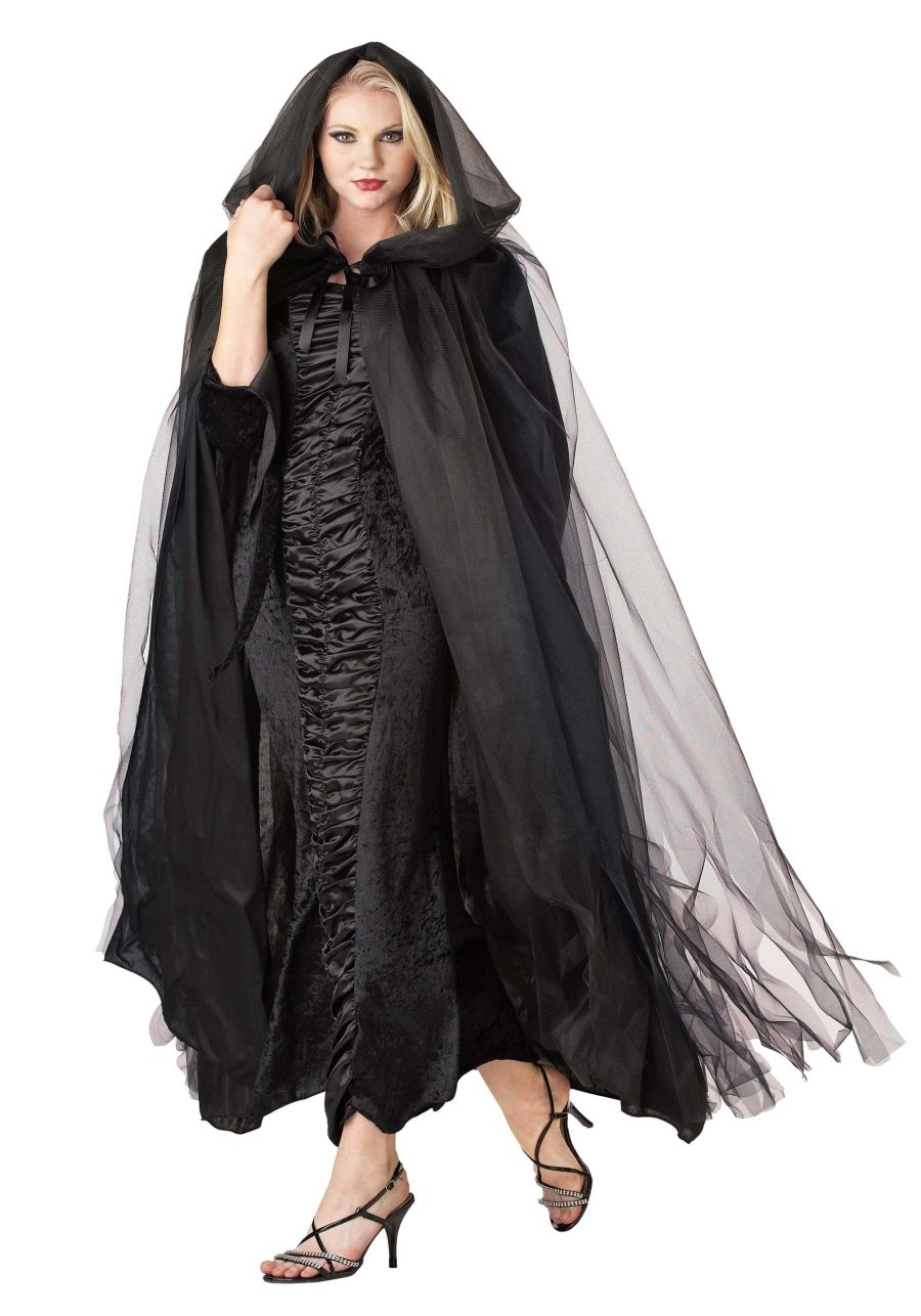 Adult Midnight Black Cape