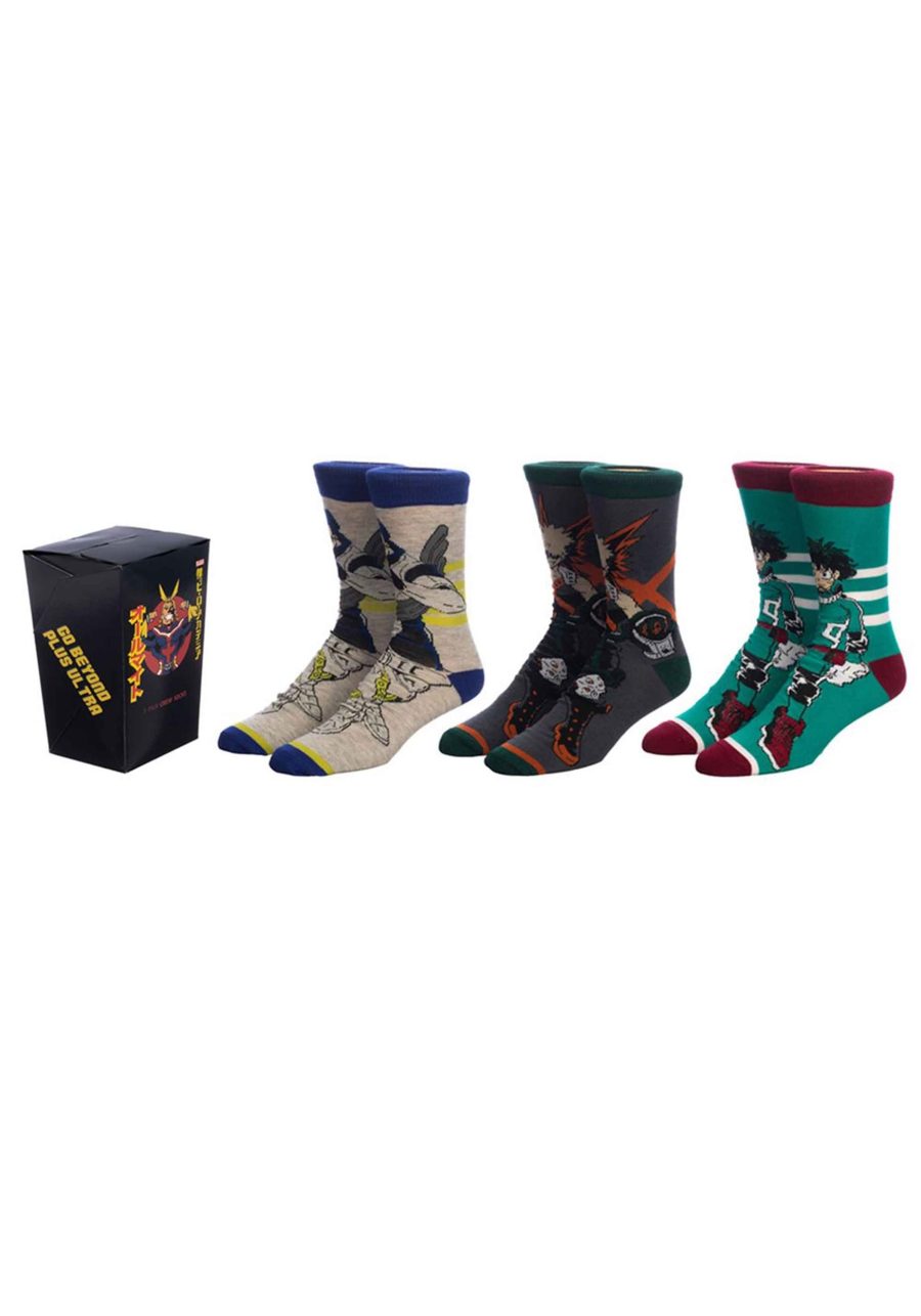 Adult My Hero Academia 3 Pair Crew Socks