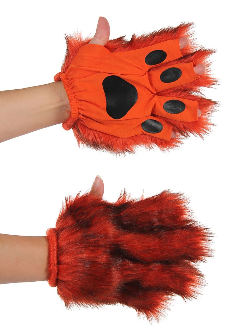 Adult Orange Fingerless Paws