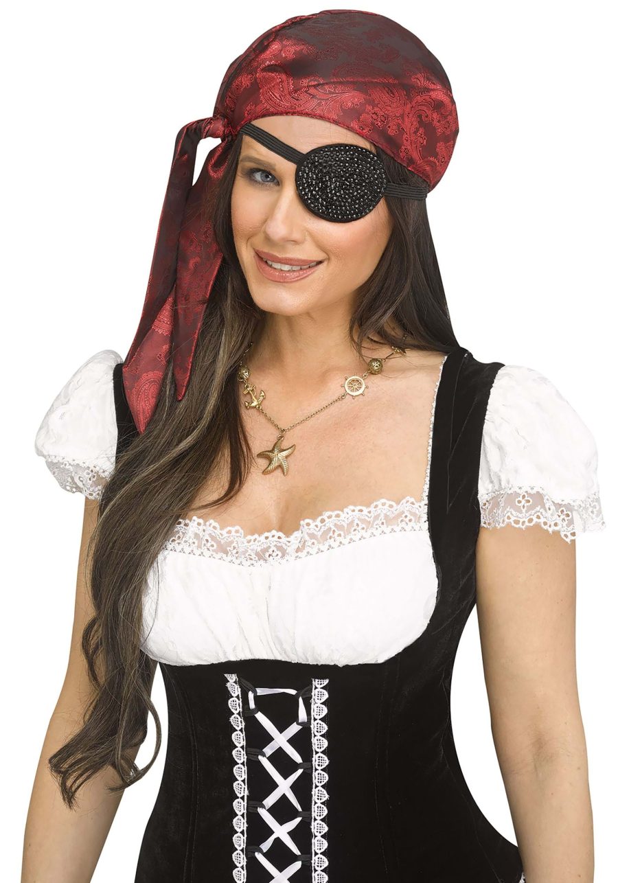 Adult Rhinestone Pirate Eye Patch Accessory