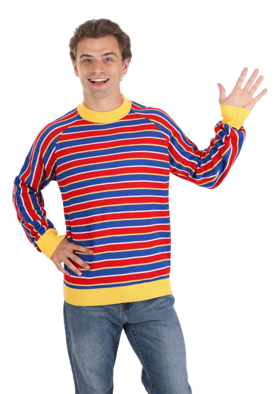 Adult Sesame Street Ernie Cosplay Knit Sweater