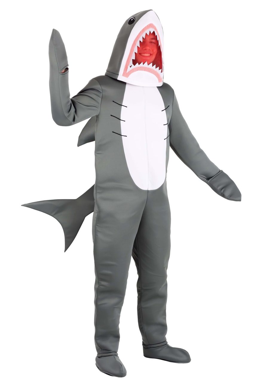 Adult Shark Mascot Head Costume