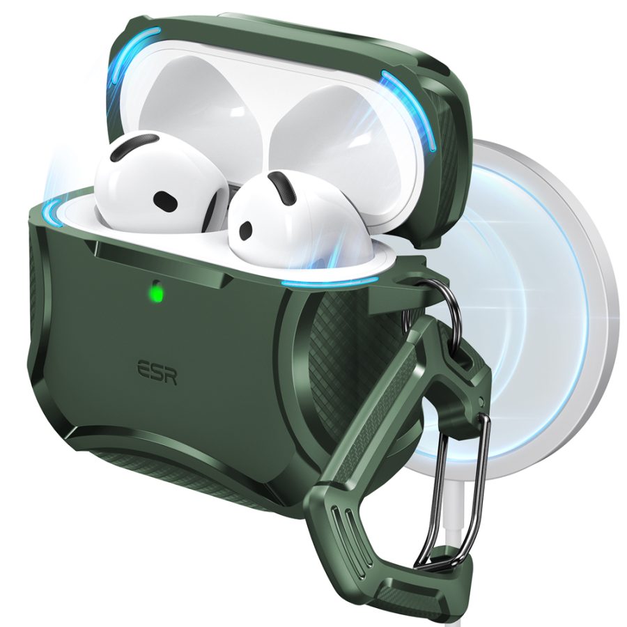 AirPods 4 Cyber Tough Case (HaloLock) Forest Green