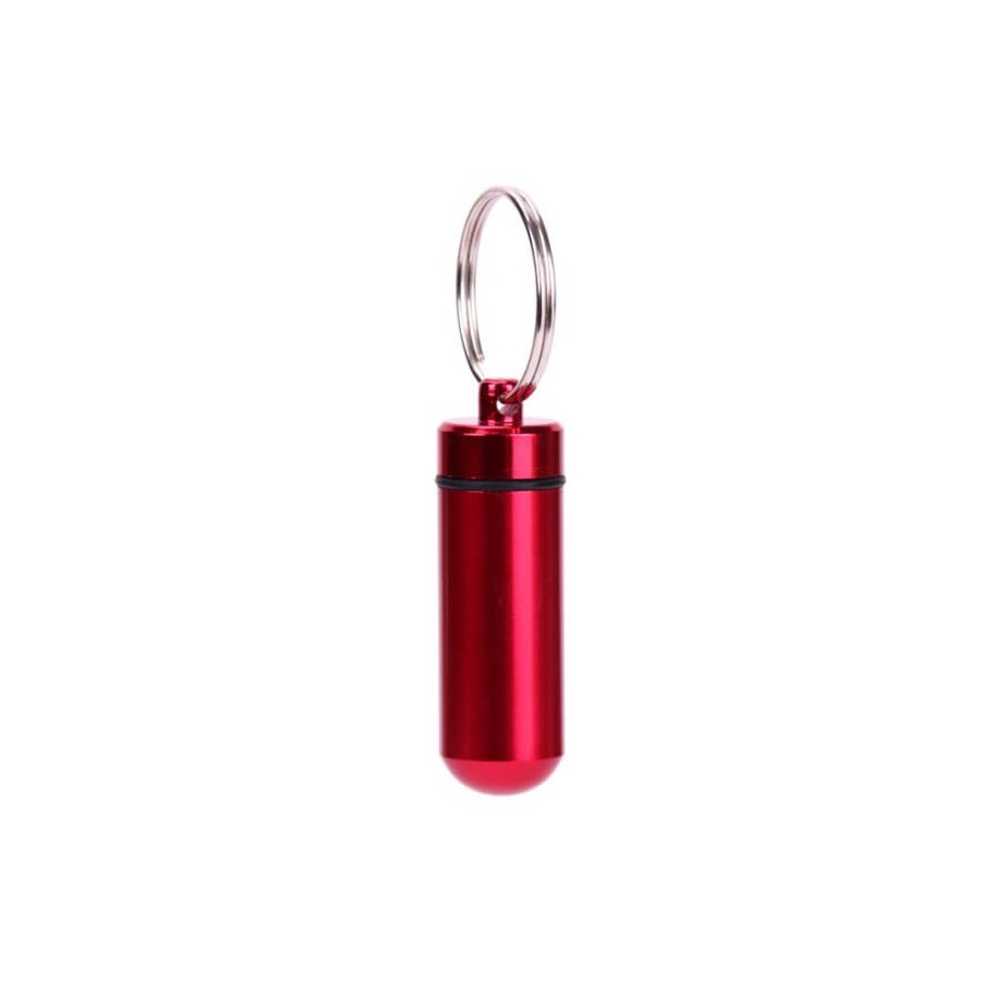 Aluminum Alloy Keychain Pill Holder Bottle