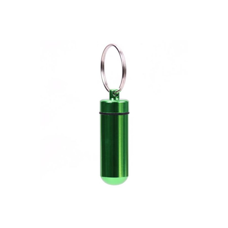 Aluminum Alloy Keychain Pill Holder Bottle