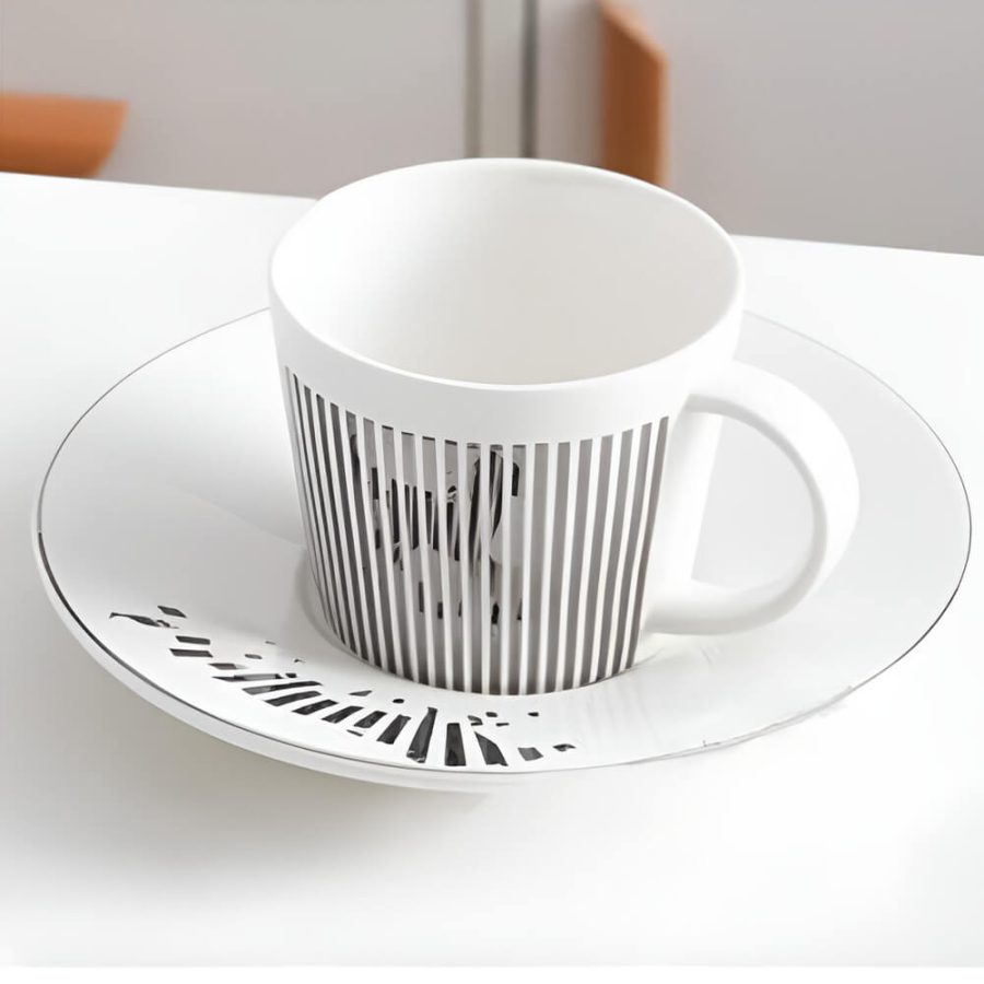 Anamorphic Cup And Saucer