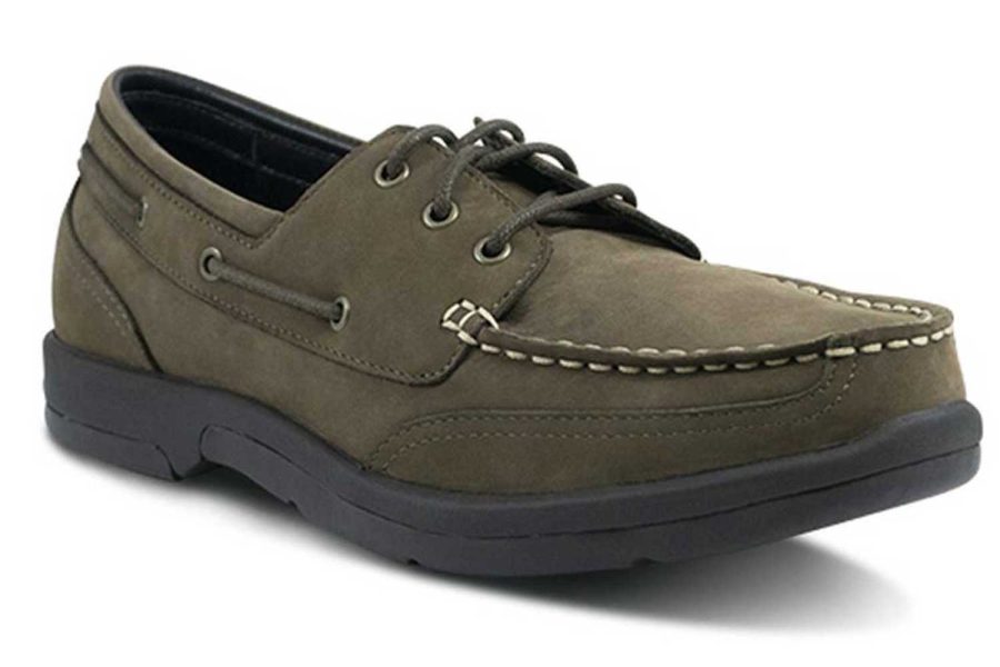 Apex Shoes LT810M Men's Boat Shoe - Comfort Orthopedic Diabetic Shoe - Extra Depth for Orthotics - Extra Wide