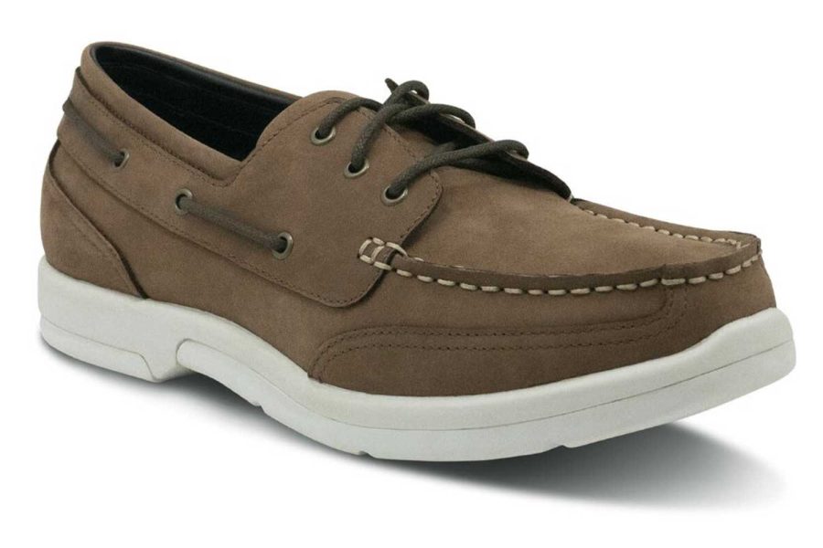 Apex Shoes LT820M Men's Boat Shoe - Comfort Orthopedic Diabetic Shoe - Extra Depth for Orthotics - Extra Wide