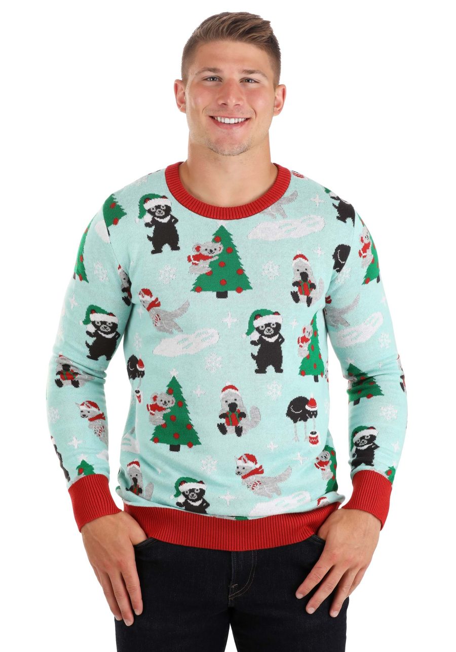 Australian Animals Adult Ugly Christmas Sweater