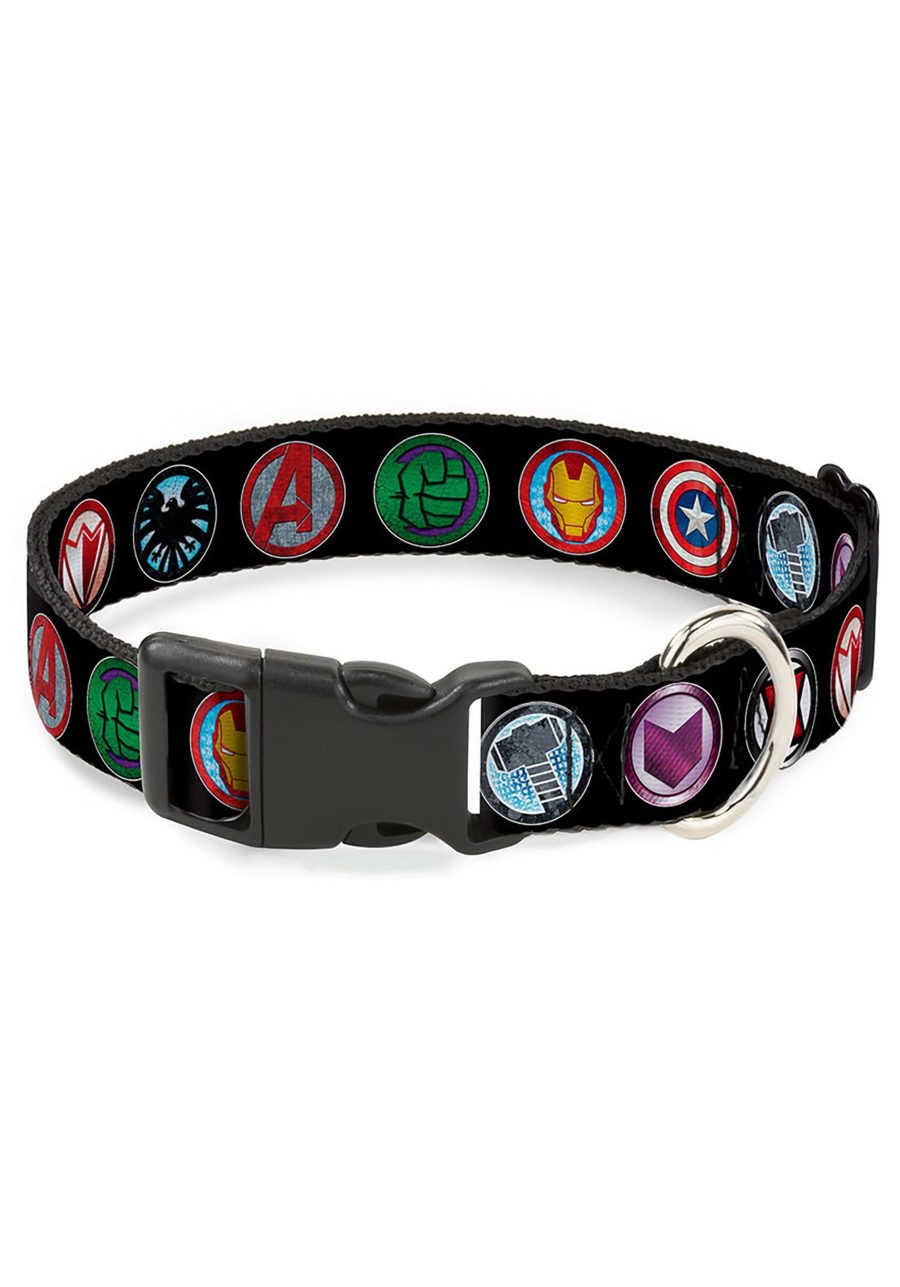 Avenger Icons Plastic Clip Dog Collar