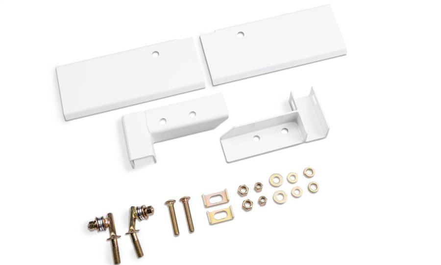 BACKRACK 30117W Hardware Kit for use w/Standard Bed, White, N Fits 2002-2024 RAM 2500/3500 All Beds; 2002-2024 RAM 1500 6.5FT & 8FT Bed