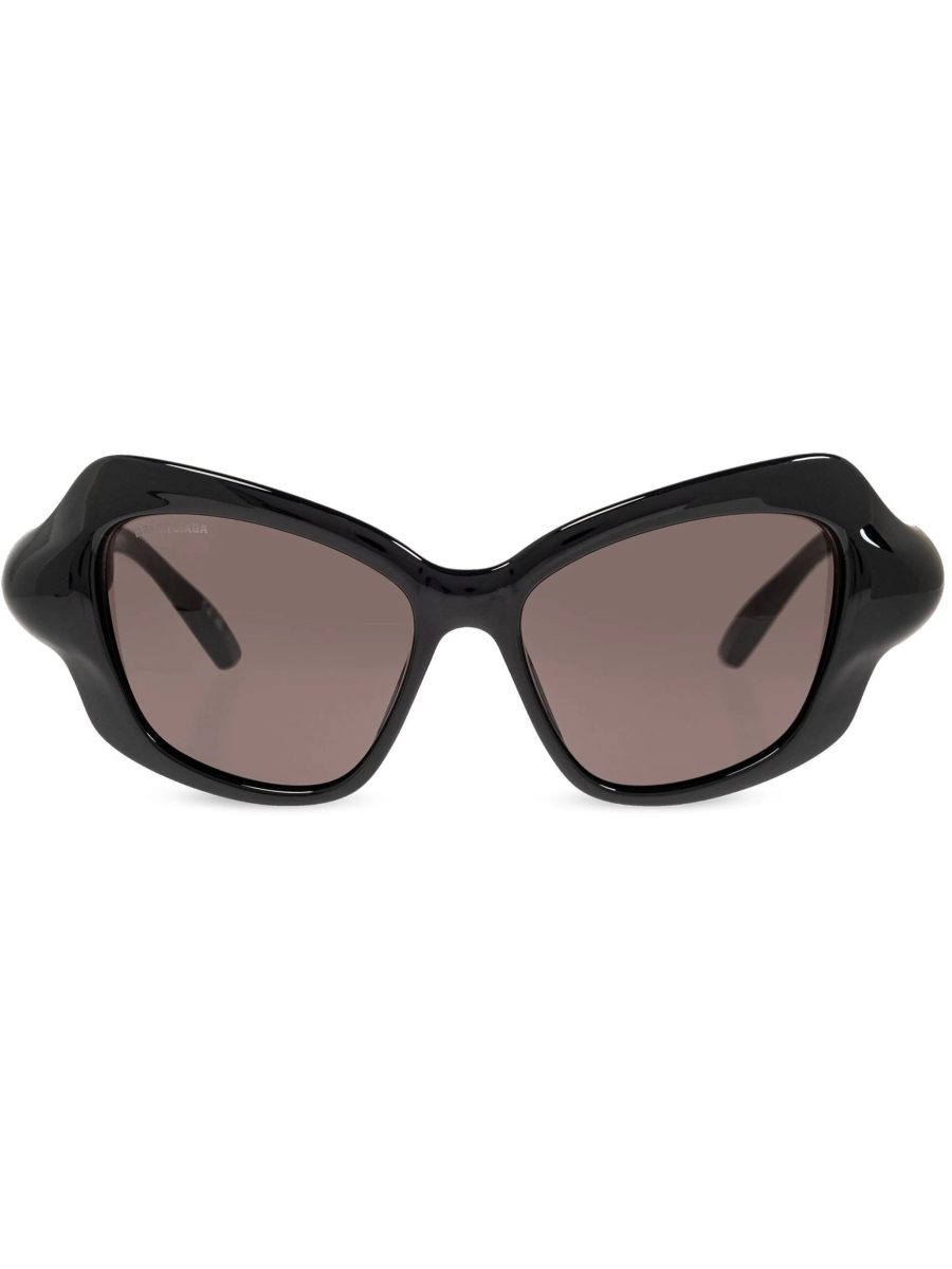 BALENCIAGA UNISEX Logo Cat-Eye Palazzo Sunglasses Black