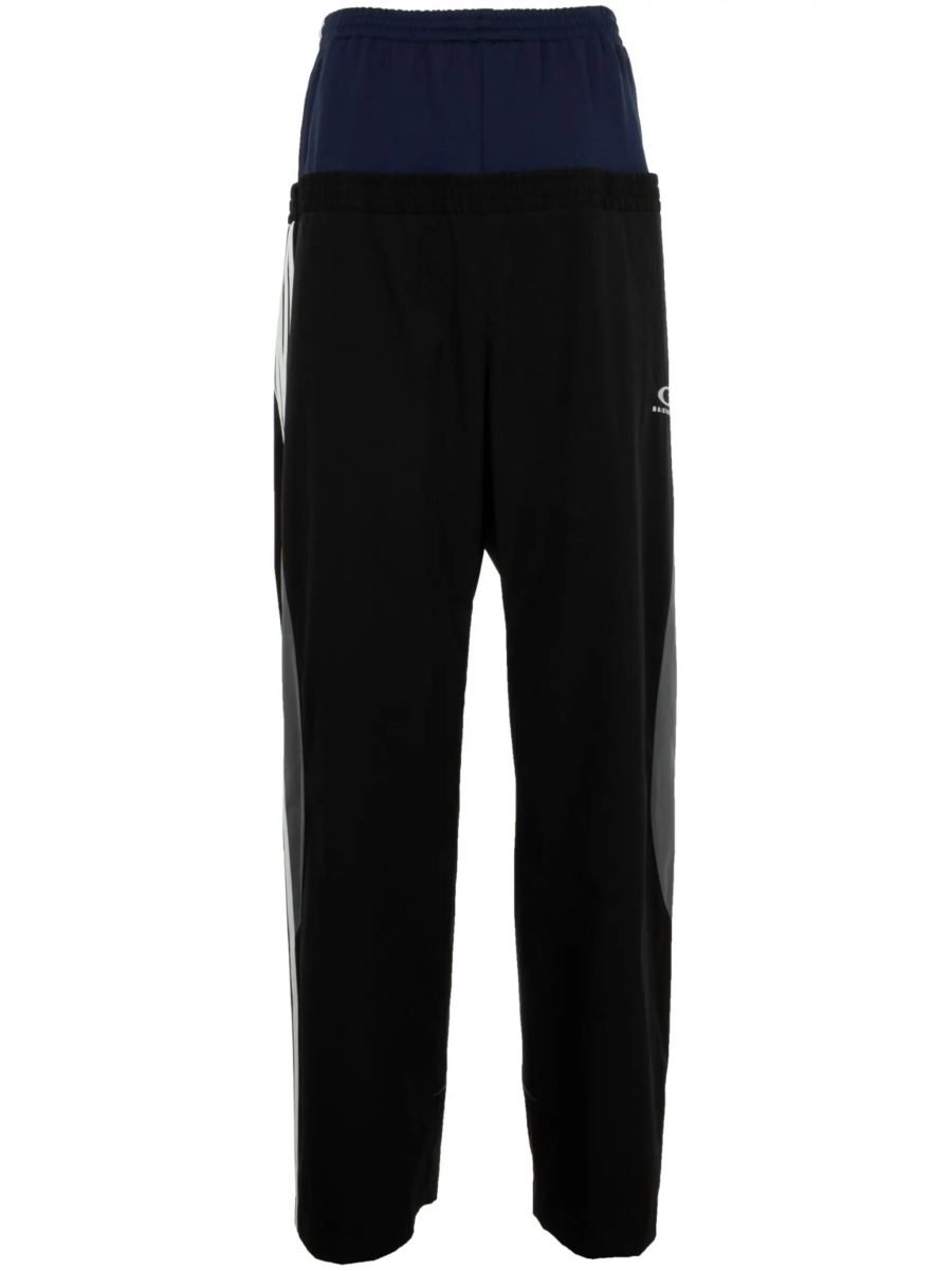 BALENCIAGA Unity Logo Panelled Track Pants Black/Navy