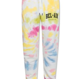 BEL-AIR ATHLETICS Logo Tie-Dye Sweat Pants White