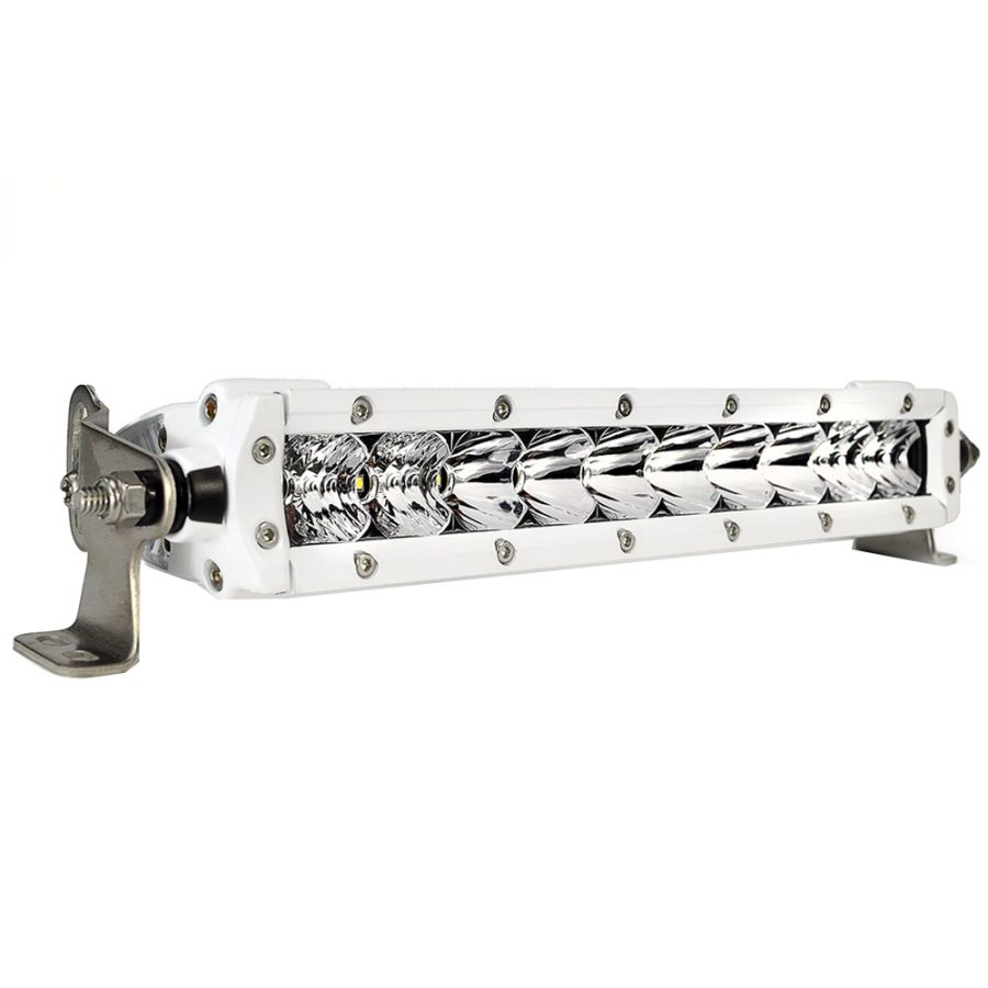 BLACK OAK 10CM-S5OS Pro Series 3.0 Single Row 10 INCH LED Light Bar - Combo Optics - White Housing