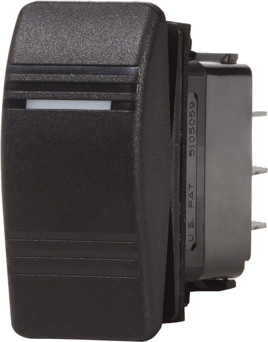 BLUE SEA 8284 Contura (ON)-OFF-ON SPST Switch, Black