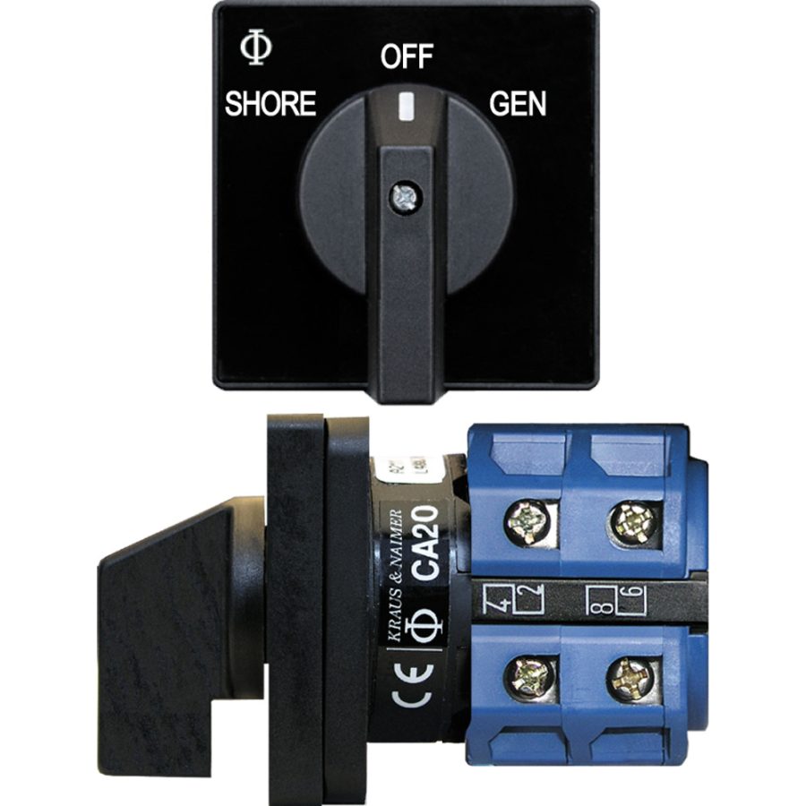 BLUE SEA 9009 SWITCH, AC 120VAC 32A OFF +2 POSITION