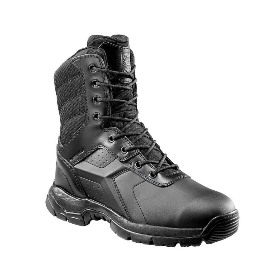 Battle Ops BOPS8002 Men's 8" Waterproof Slip Resistant Side Zipper & Composite Toe Tactical Boot