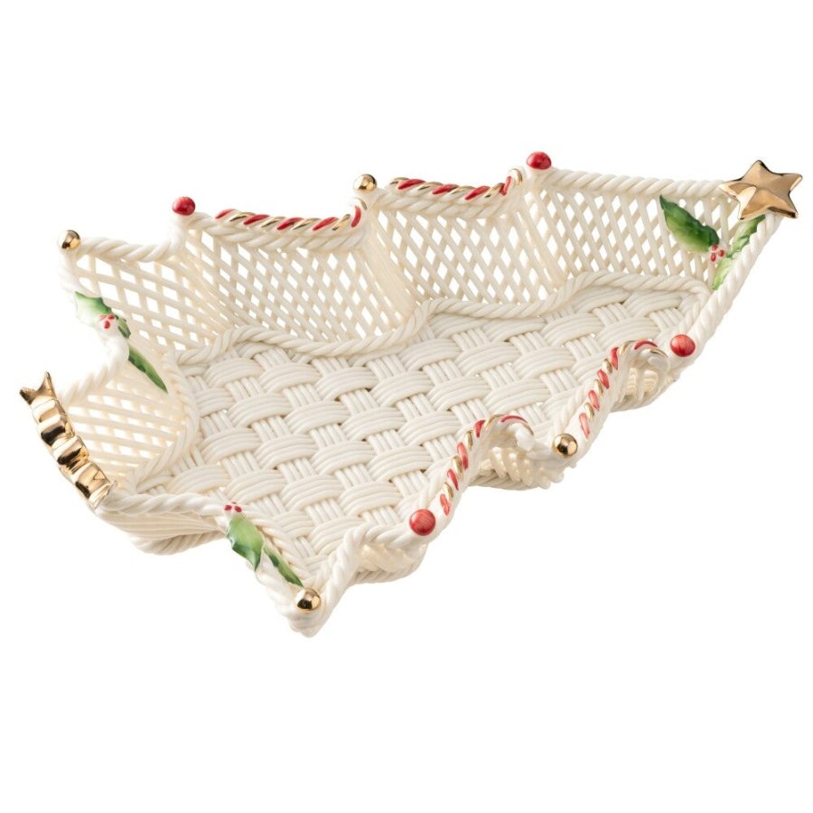 Belleek Classic Christmas Tree Basket