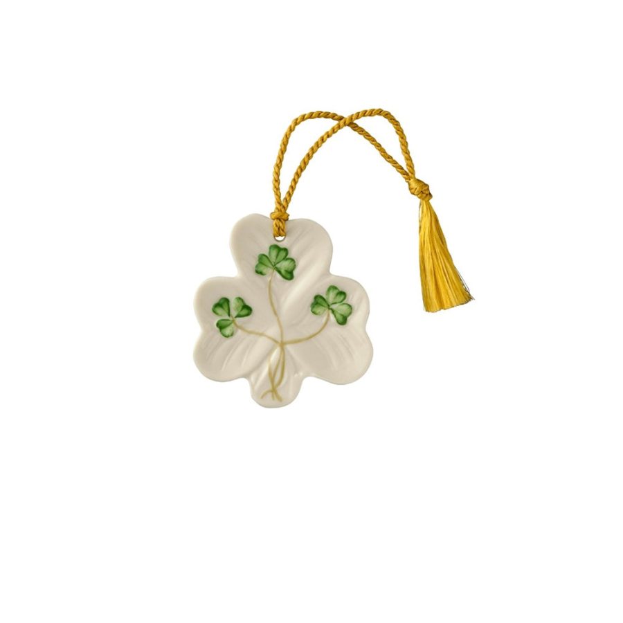 Belleek Classic Shamrock Hanging Ornament