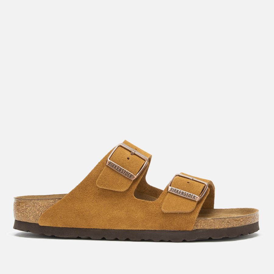 Birkenstock Women's Arizona Slim Fit Sfb Suede Double Strap Sandals - Mink - EU 40/UK 7