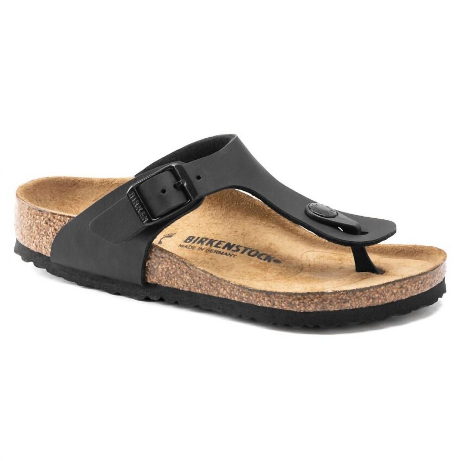 Birkenstock kid's gizeh sandal - narrow width in BLACK