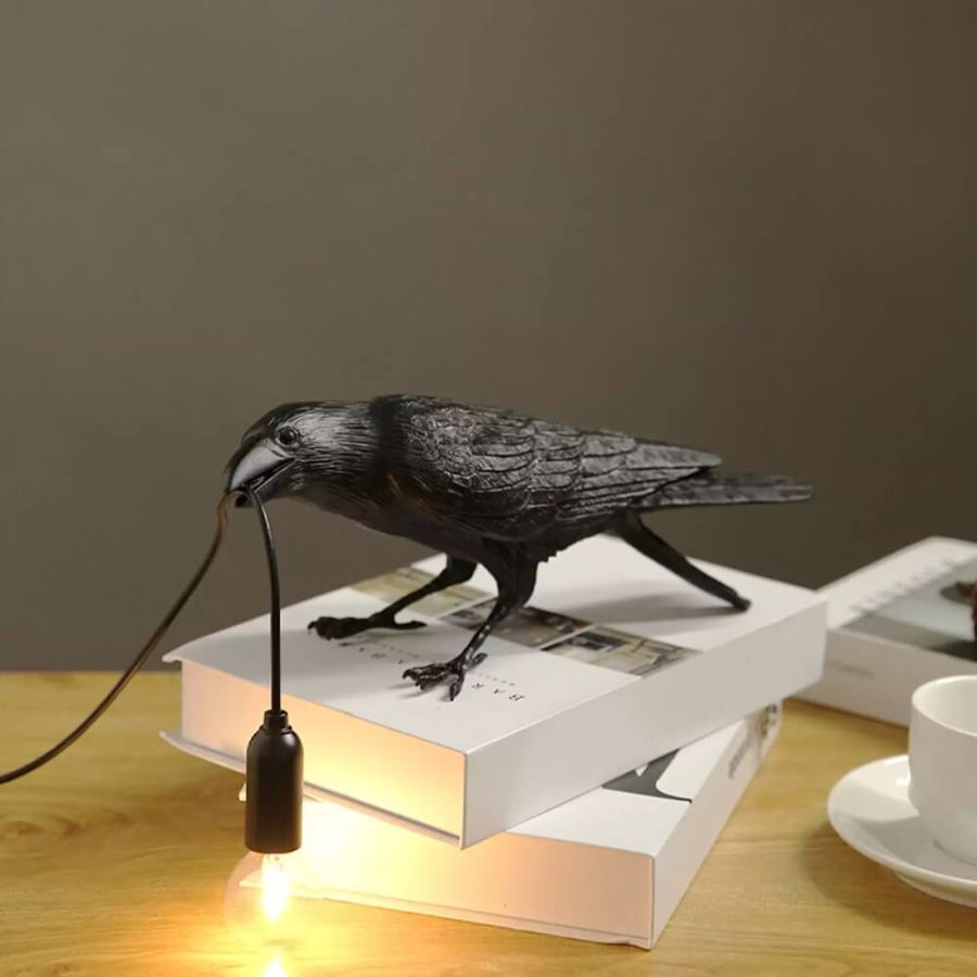 Black Raven Bird Crow Lamp