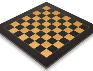 Black & Ash Burl High Gloss Deluxe Chess Board 1.75 Squares