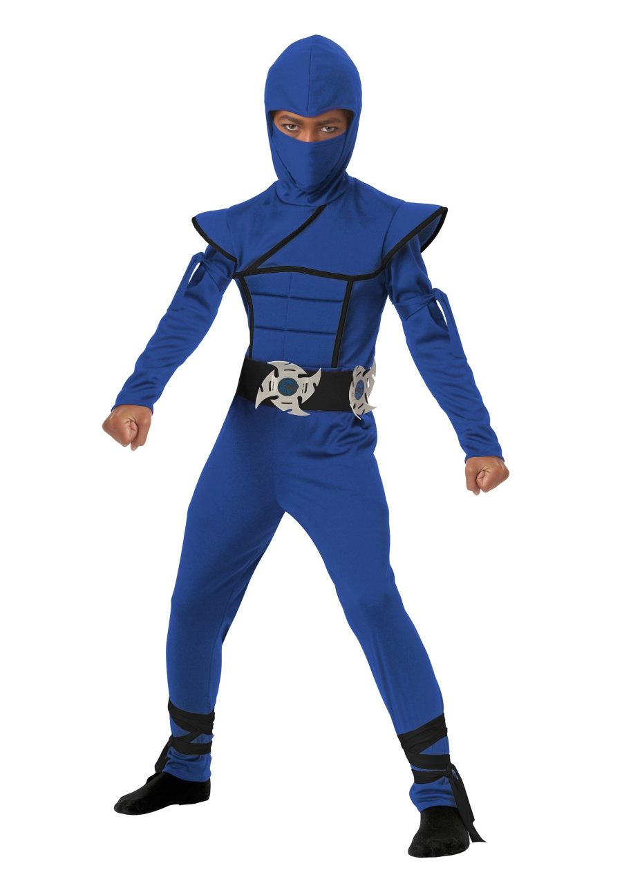 Blue Stealth Ninja Costume For Kids