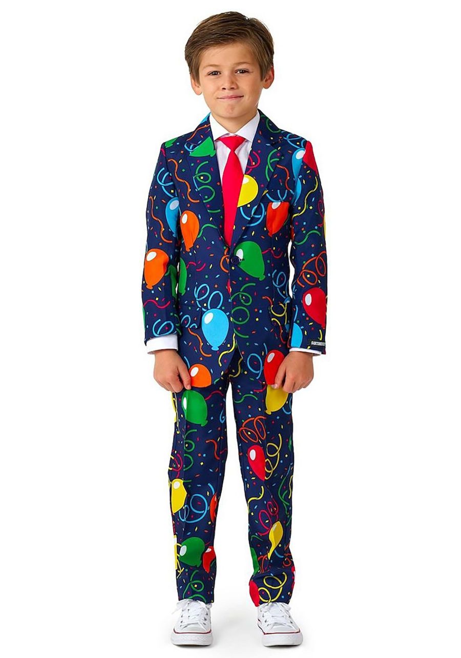 Boy's Confetti Balloons Navy Suitmeister Suit