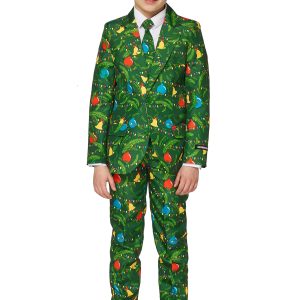 Boy's Green Christmas Tree Light Up Suit